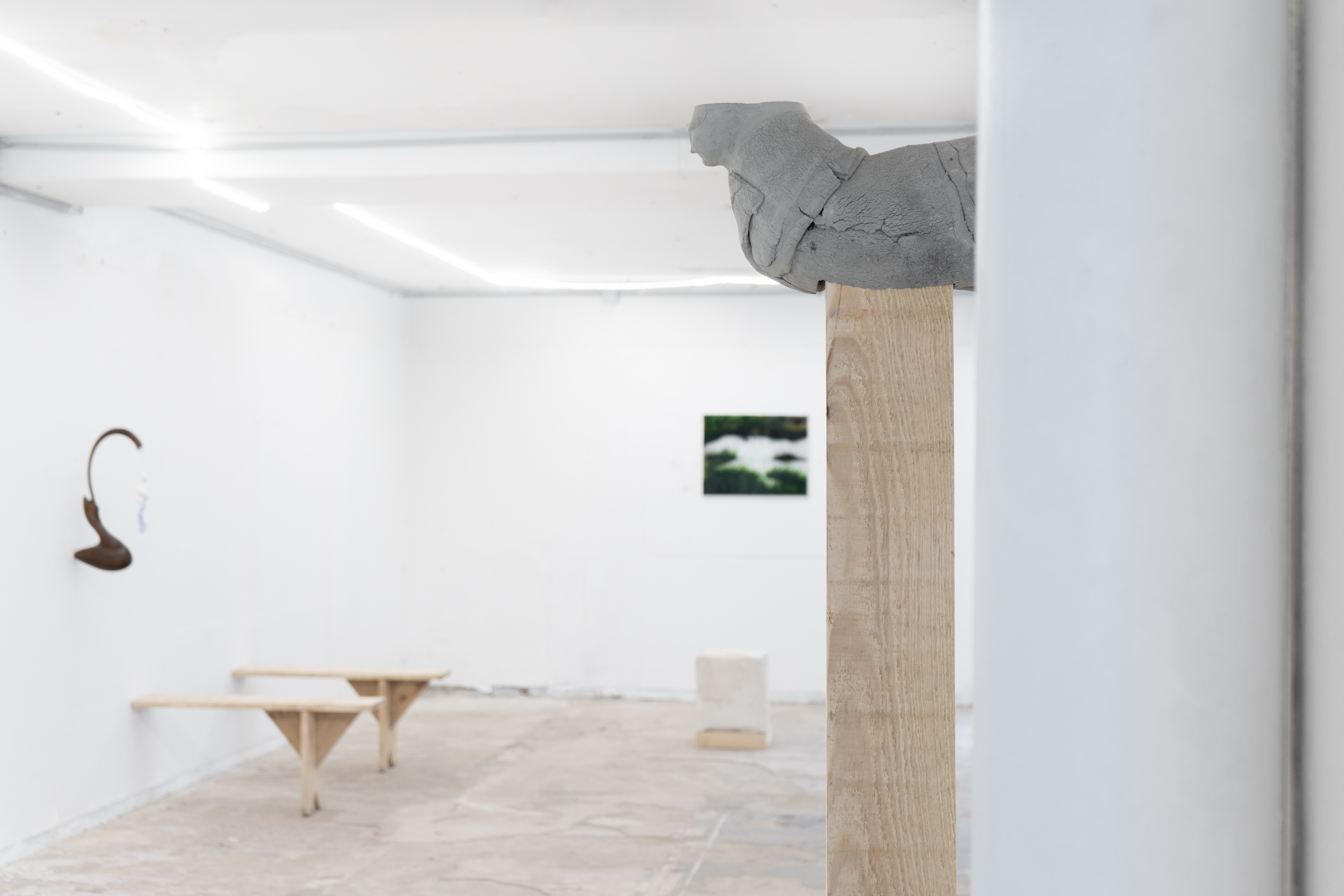 Vivos Voco, J'en appelle au vivant, 2024. céramique, bois, dimensions variables. Photo © Pierre Sérot